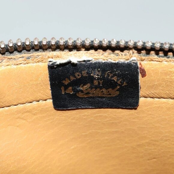 GUCCI GG Canvas Clutch Bag Black Gold Auth 119645 - Picture 10 of 15